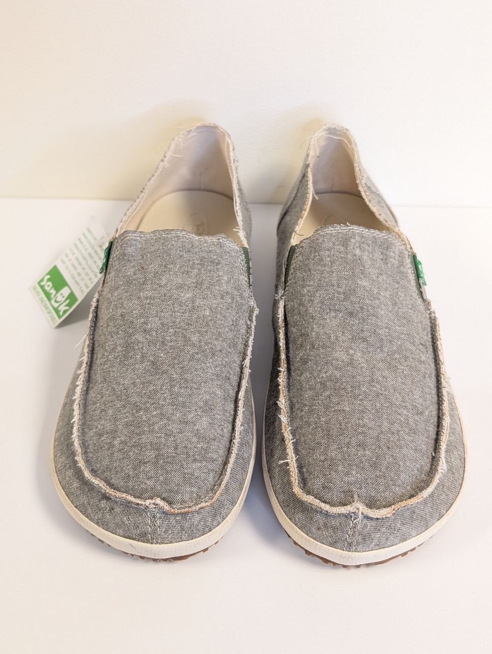 Sanuk Rounder Hobo TX Slip On Shoes Gray Canvas Casual Comfort Men’s 10 - Picture 5 of 13